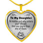 To My Daughter Necklace Birthday Gifts for Daughter from Daddy