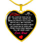 To My Daughter Love Dad - Father and Daughter Necklace Heart Gift from Father