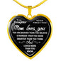 To My Daughter Mom Loves You Necklace Heart Pendant Luxury Gift For Little Girls