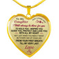 To My Daughter Heart Necklace from Daddy Papa - Unique Novelty Luxury Necklace
