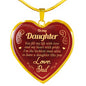 To My Daughter Heart Necklace - Love For My Daughter Gift From Daddy
