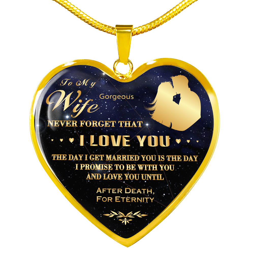 To My Wife Heart Necklace Best Gift For Wife From Husband