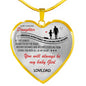To my Darling Daughter Love DAD Luxury Heart Shaped Necklace Anniversary Gift