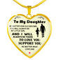 To My Daughter Heart Necklace Best Gift For Daughter From Dad