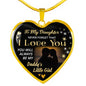 To My Daughter Heart Pendant Necklace - Daddy's Little Girl - from Father