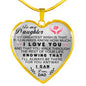 To My Daughter Heart Necklace Pendant Love Dad Gift From Father