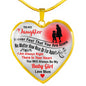 To My Daughter From Mom - Never Feel That You Are Alone - Heart Necklace