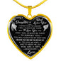 To My Daughter Heart Necklace Gift Ideas from Father Daddy Papa