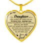 To My Daughter Love Dad - Father and Daughter Necklace Heart Gift from Daddy