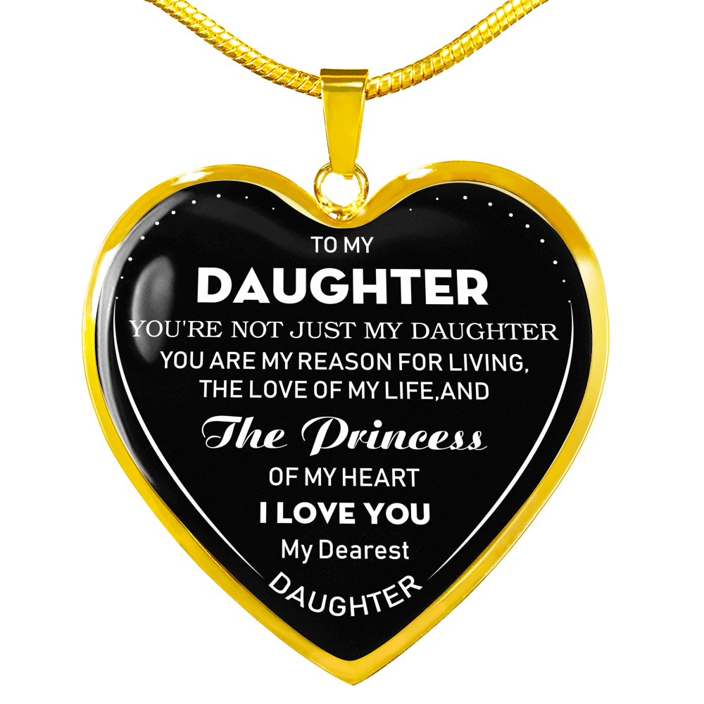 WOLMUG - to My Daughter You're Not Just My Daughter - You are My Reason for Living Necklace