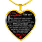 To My Daughter Love Dad - Father and Daughter Necklace Heart Gift from Daddy
