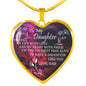 TO MY DAUGHTER HEART NECKLACE - LOVE FOR MY DAUGHTER GIFT FROM DAD