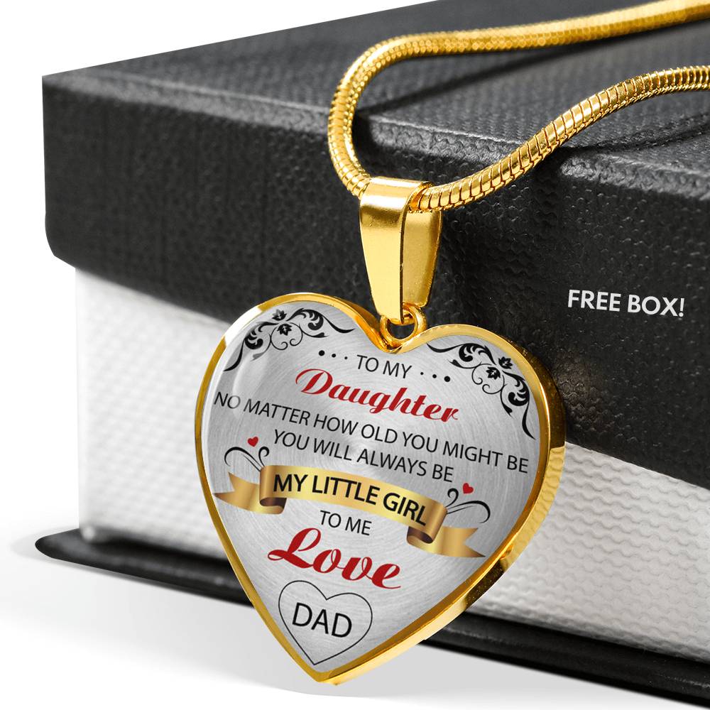 To My Daughter Necklace, Special Luxury Necklace For Daughter From Dad