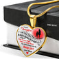 To My Daughter From Mom - Never Feel That You Are Alone - Heart Necklace