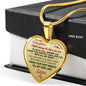 To My Daughter Heart Necklace from Daddy Papa - Unique Novelty Luxury Necklace