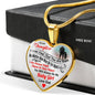 To My Daughter Love Dad - I Am Always Right There In Your Heart Necklace