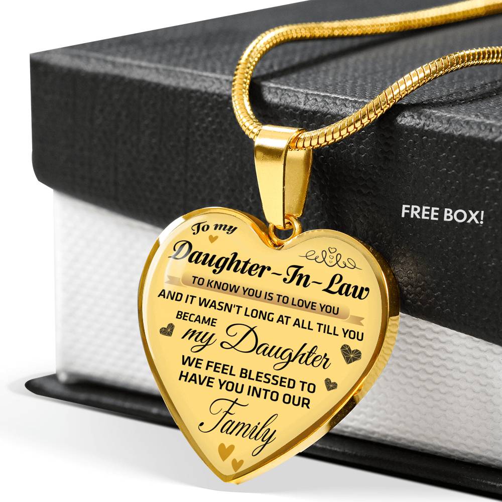 To My Daughter-In-Law Necklace- To Know You Is To Love You - Gift For Daughter