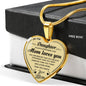 To My Daughter Heart Necklace Love Mom- Mom Loves You - from Mother