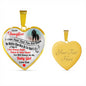 To My Daughter Love Dad - I Am Always Right There In Your Heart Necklace