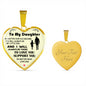 To My Daughter Heart Necklace Best Gift For Daughter From Dad