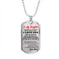 To My Daughter Dog Tag Gift from Dad - Unique Novelty Luxury Necklace