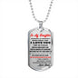 To My Daughter Dog Tag Gift from Dad - Unique Novelty Luxury Necklace