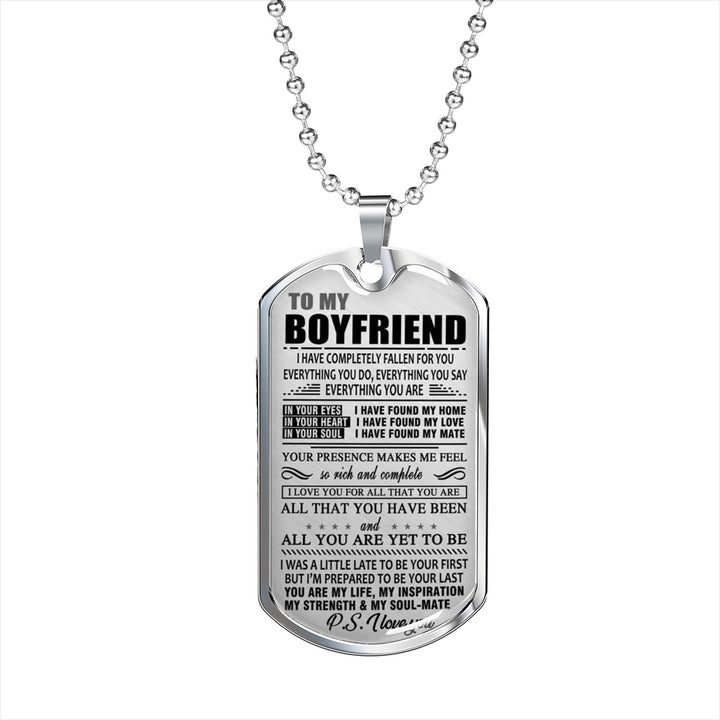 Dog Tag Necklace To My Boyfriend _NEW
