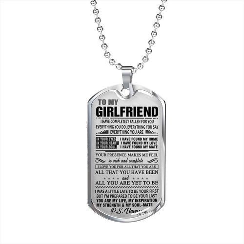 Dog Tag Necklace To My Boyfriend - Personalized Pendant Gift for Men