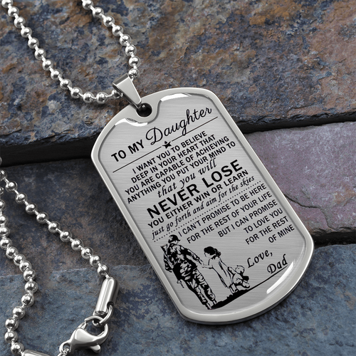 New_Vuvuzi Tee to My Daughter Dog Tag Necklace