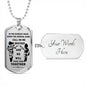 To My Brother Luxury Dog tag Military Ball Chain, Dragon Ball Necklace