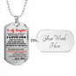 To My Daughter Dog Tag Gift from Dad - Unique Novelty Luxury Necklace