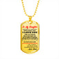 To My Daughter Dog Tag Gift from Dad - Unique Novelty Luxury Necklace