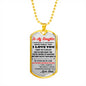 To My Daughter Dog Tag Gift from Dad - Unique Novelty Luxury Necklace
