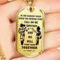 To My Brother Luxury Dog tag Military Ball Chain, Dragon Ball Necklace