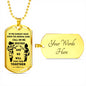 To My Brother Luxury Dog tag Military Ball Chain, Dragon Ball Necklace
