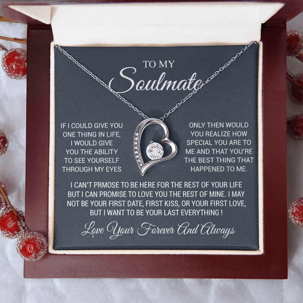 To My Soulmate Necklace, Soulmate Birthday, Soulmate Anniversary Gift