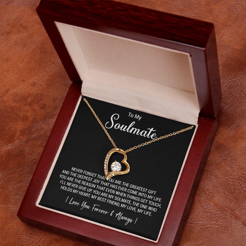 To My Soulmate Necklace, Valentine Gift For Her, Gift For Soulmate, Gift For Her