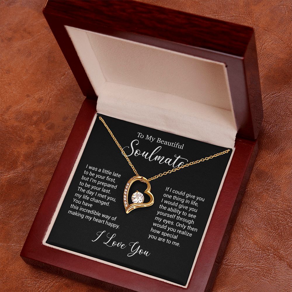 To My Soulmate Necklace, Valentine Gift For Her, Gift For Soulmate, Gift For Her