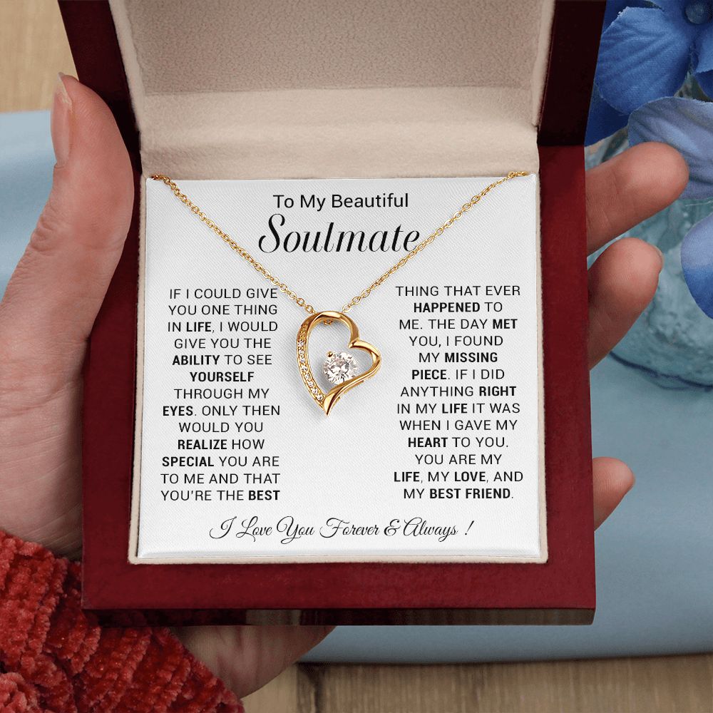 To My Soulmate Necklace, Gift For Wife, Gift from Husband, Valentine Days Gift