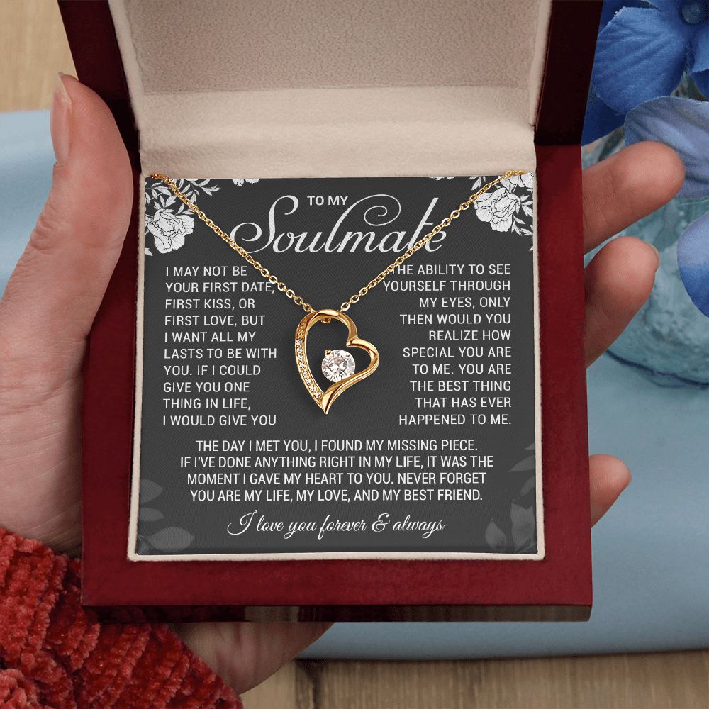 To My Soulmate Necklace, Gift for Wife, Girlfriend, Anniversary Gift, Xmas Gift