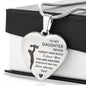 to My Daughter Engraved - Never Forget How Much I Love You - Forever My Baby Girl - Love Always Dad - Necklace - Silver Engraved Heart Pendant