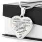 To My Daughter - Dad Loves You - Gift From Father Daddy Engraved Heart Necklace