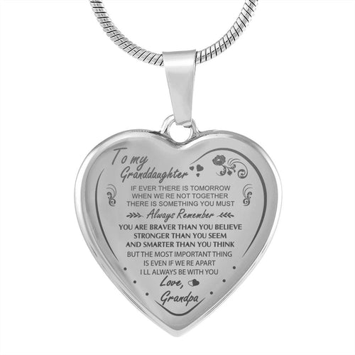 Birthday Gifts for Granddaughter - Engraved Luxury Novelty Necklace from Grandpa