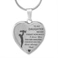 to My Daughter Engraved - Never Forget How Much I Love You - Forever My Baby Girl - Love Always Dad - Necklace - Silver Engraved Heart Pendant