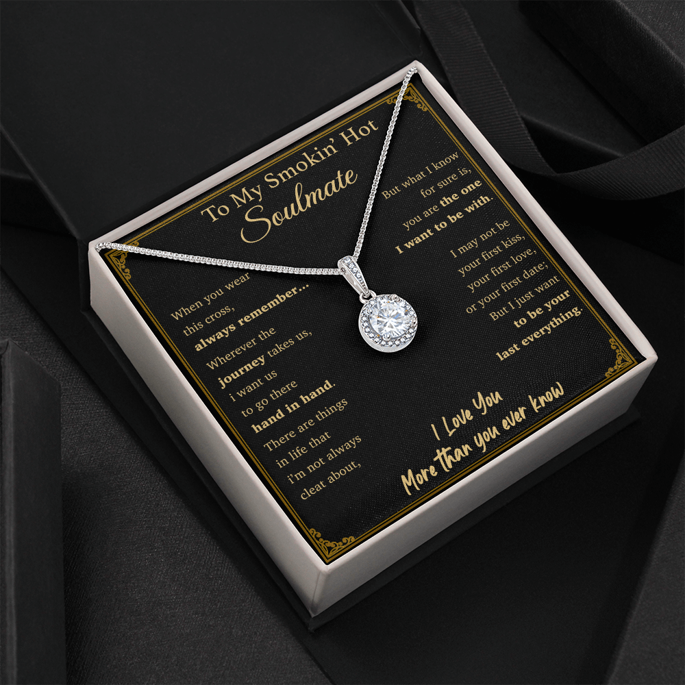 To My Soulmate Necklace Engagement Anniversary Gift for Her Birthday Valentines