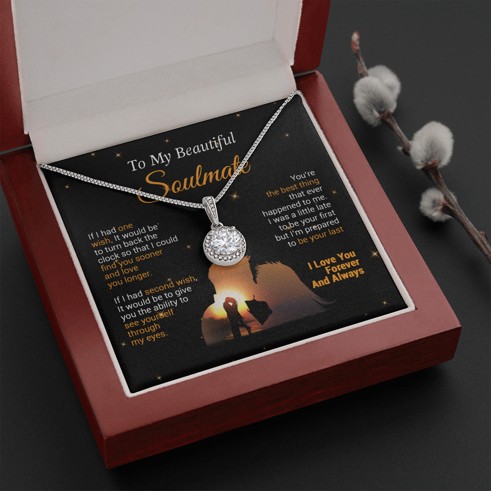 To My Soulmate Necklace, Gift For Wife Girlfriend From Husband, Valentines Day