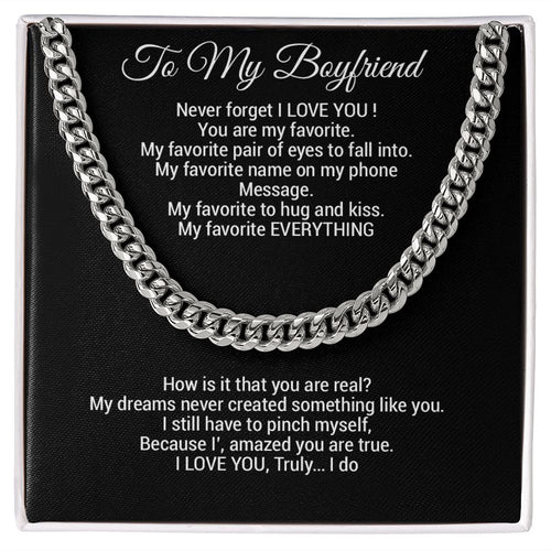 Boyfriend Gift Cuban Chain Necklace, Gift for Him, Boyfriend Gift Ideas