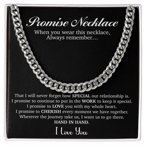 Promise Necklace for Him,Anniversary Gifts for Boyfriend from Girlfriend