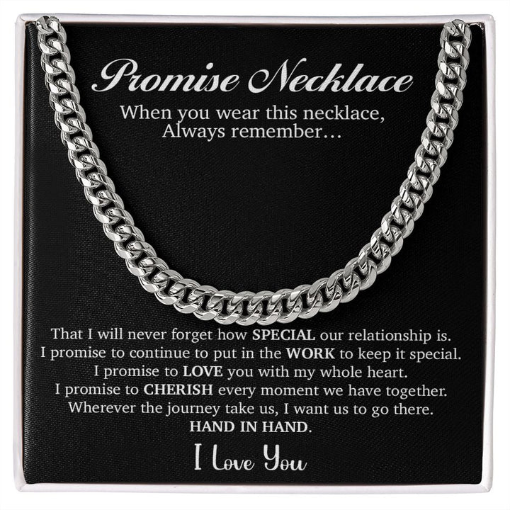 Promise Necklace for Him,Anniversary Gifts for Boyfriend from Girlfriend