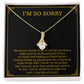 I'm Sorry Necklace Gifts, Apology Gifts For Her, Forgiveness Gift, Wife Gift